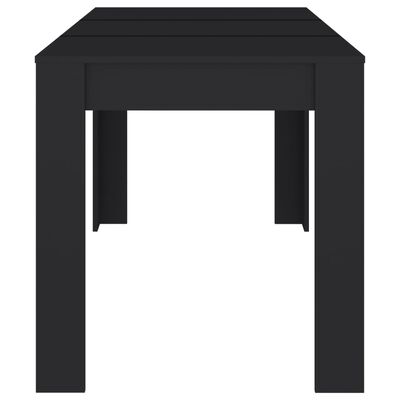 vidaXL Blagovaonski stol crni 140 x 74,5 x 76 cm od iverice