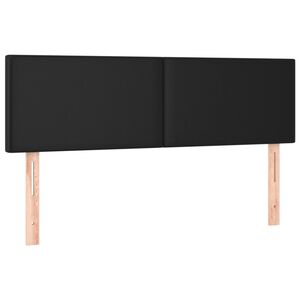 vidaXL Uzglavlja crna 144x5x78/88 cm od umjetne kože