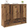 vidaXL Highboard s ladicama 3 pcs Staro drvo Konstruirano drvo