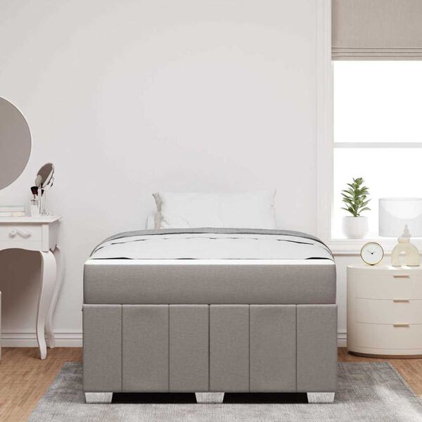 vidaXL Krevetna konstrukcija Sivo-smeđa 120 x 200 cm tkanina