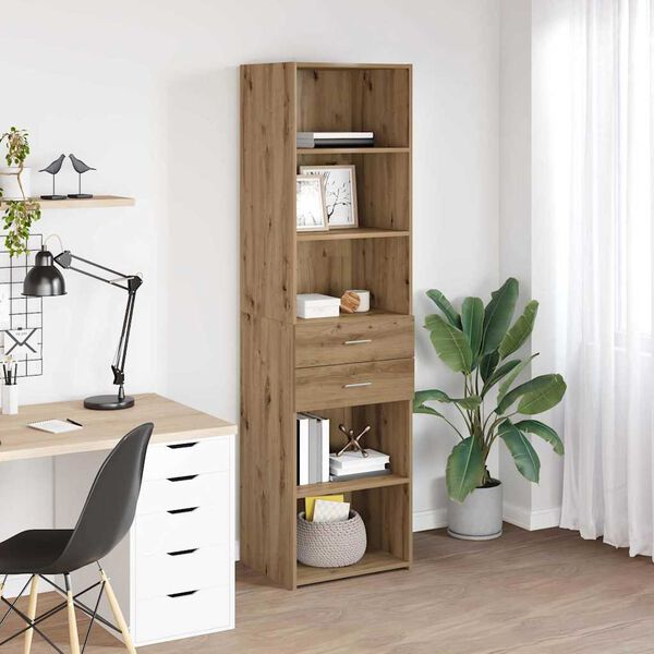 vidaXL Highboard Umjetnički hrast 50 x 42,5 x 185 cm Konstruirano drvo