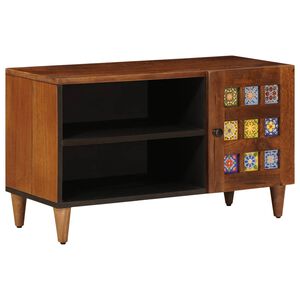 vidaXL TV ormar s pohranom Orah 80 x 33 x 46 cm Čvrsto drvo manga