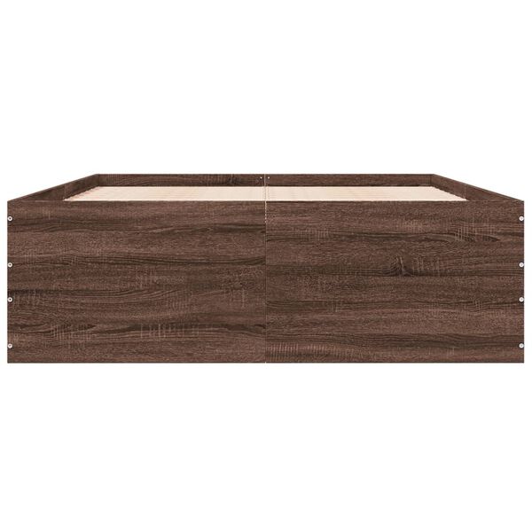 vidaXL Okvir kreveta smeđa boja hrasta 120x200 cm konstruirano drvo