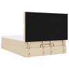vidaXL Otomanski krevet s madracem krem 140x200 cm tkanine