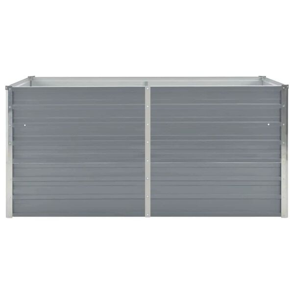 vidaXL Povi&scaron;ena vrtna gredica 160 x 80 x 45 cm pocinčani čelik siva