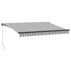 vidaXL Tenda na ručno uvlačenje LED antracit i bijela 350 x 250 cm