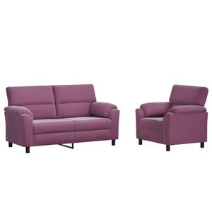 vidaXL Set sofe 2 pcs Ljubičasta Bar&scaron;un
