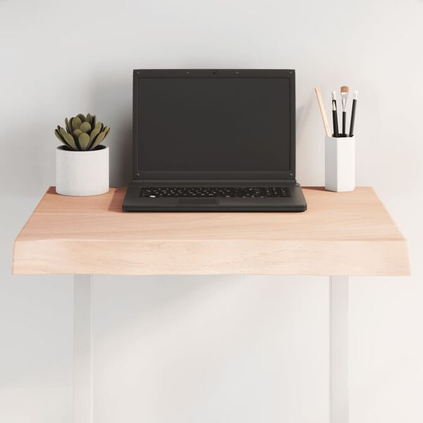 vidaXL Stolna ploča 60x60x(2-6) cm od hrastovine sa živim rubom