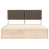 vidaXL Krevetni okvir s tapiciranim uzglavljem Sivo-smeđa 150 x 200 cm