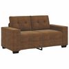 vidaXL Sofa 3 pcs Smeđa Platnasta tkanina