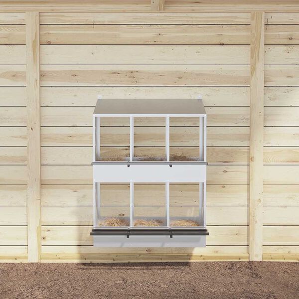 vidaXL Kutija za gniježđenje za piliće s 6 odjeljka metala