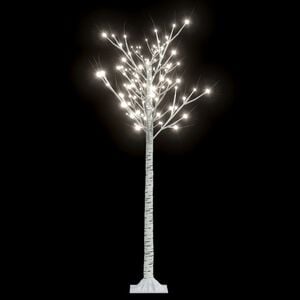 vidaXL Božićno drvce 156 LED žarulja 1,5 m hladne bijele izgled vrbe