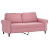 vidaXL 2-dijelni set sofa s jastucima ružičasti baršunasti