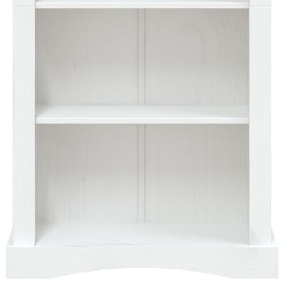 vidaXL Biblioteka od borovine meksički stil Corona bijela 81x29x150 cm