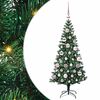 vidaXL Umjetno predsvijetljeno božićno drvce Zelena 120 cm PVC i metal