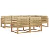 vidaXL Set vanjskih sofa s jastukom 6 pcs Bijela i bež Poliester