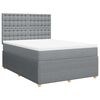 vidaXL Krevet box spring s madracem svjetlosivi 140x200 cm od tkanine