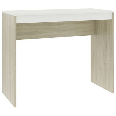 vidaXL Radni stol bijeli i boja hrasta 90x40x72 cm konstruirano drvo