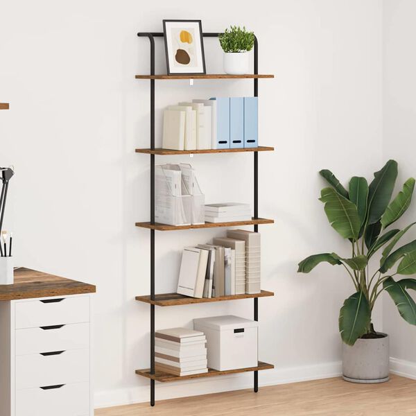 vidaXL Polica Staro drvo 60 x 24 x 168 cm Konstruirano drvo