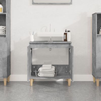 vidaXL Ormarić za umivaonik siva boja betona 58 x 33 x 60 cm drveni