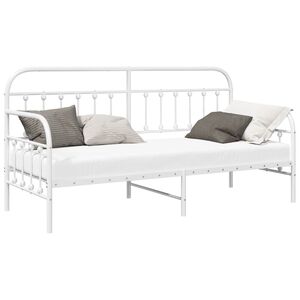 vidaXL Krevet na kat Bijelo 80 x 200 cm Čelik s prahom premazan