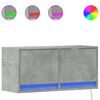 vidaXL Zidni TV ormarić s LED svjetlima boja betona 80x31x38 cm