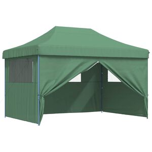 vidaXL &Scaron;ator za zabave 279 x 410 x 315 cm Zelena Oxford tkanina