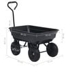 vidaXL Vrtna nagibna ručna kolica 300 kg 75 L crna