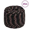 vidaXL Brodski konop crni 16 mm 25 m od polipropilena