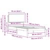 vidaXL Krevetni okvir s tapiciranim uzglavljem Tamno siva 90 x 190 cm