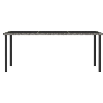 vidaXL Vrtni blagovaonski stol sivi 180 x 70 x 73 cm od poliratana