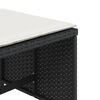 vidaXL Vrtni taburei s jastucima 4 kom crni 41x41x36 cm od poliratana
