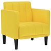 vidaXL Sofa s naslonima za ruke svijetložuta 53 cm tkanina