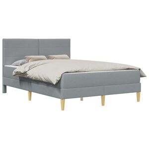vidaXL Krevetna konstrukcija Svijetlo siva 140 x 200 cm Poliester