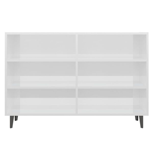 vidaXL Komoda sjajna bijela 103,5 x 35 x 70 cm od konstruiranog drva