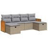 vidaXL 6-dijelni set vrtnih sofa s jastucima bež od poliratana