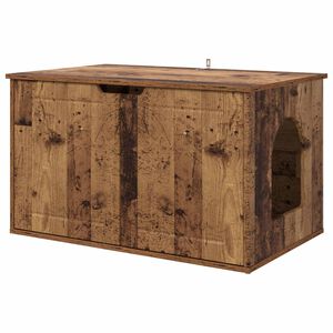 vidaXL Mačja Kuća Staro drvo 85 x 55 x 50,5 cm Konstruirano drvo