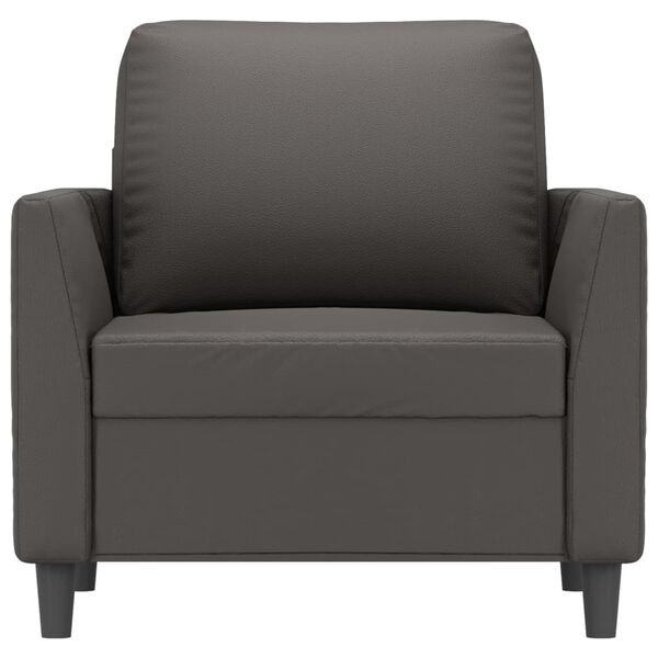 vidaXL Fotelja siva 60 cm od umjetne kože