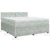 vidaXL Boxspring krevet s madracem Svjetlosiva 140 x 190 cm Bar&scaron;un