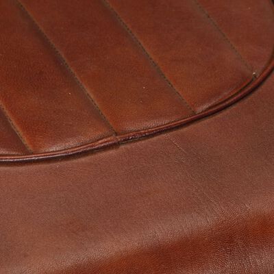 vidaXL Avijatičarska fotelja od prave kože smeđa