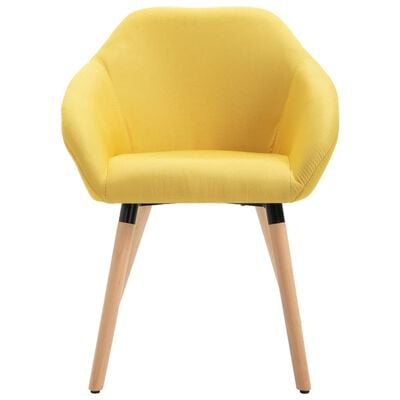 vidaXL Blagovaonske stolice od tkanine 4 kom žute