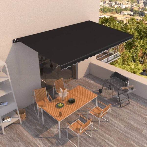 vidaXL Tenda na ručno uvlačenje 500 x 350 cm antracit