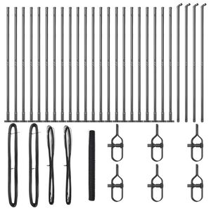 vidaXL Stup za ogradu Siva