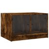 vidaXL Stolić za kavu sa staklenim vratima boja hrasta 68x50x42 cm