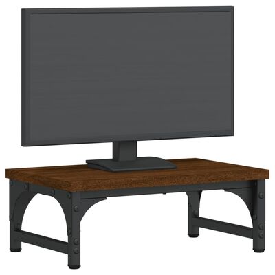 vidaXL Stalak za monitor smeđa boja hrasta 37 x 23 x 14 cm drveni