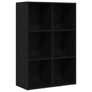 vidaXL Ormar za knjige crni hrast 66x30x98 cm inženjerski drvo
