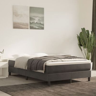 vidaXL Okvir za krevet tamnosivi 120 x 200 cm baršunasti
