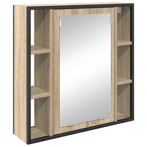 vidaXL Ogledalo ormar Sonoma hrast 60 x 16 x 60 cm Konstruirano drvo