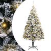 vidaXL Umjetno božićno drvce Bijelo 180 cm PVC i Čelik i Plastika