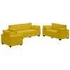 vidaXL 3-dijelni set sofa s jastucima, žuti bar&scaron;un